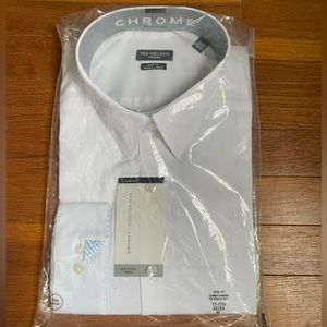 Van Heusen NWT Mens white dress shirt slim fit